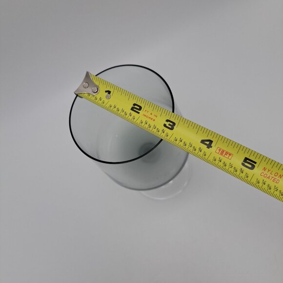 Serenity Gray Smoke Glass Wine Goblet With Clear Stemware - Picture 11 of 11